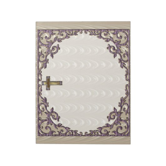 Bloc-note Croix royale pourpre (Tourné)