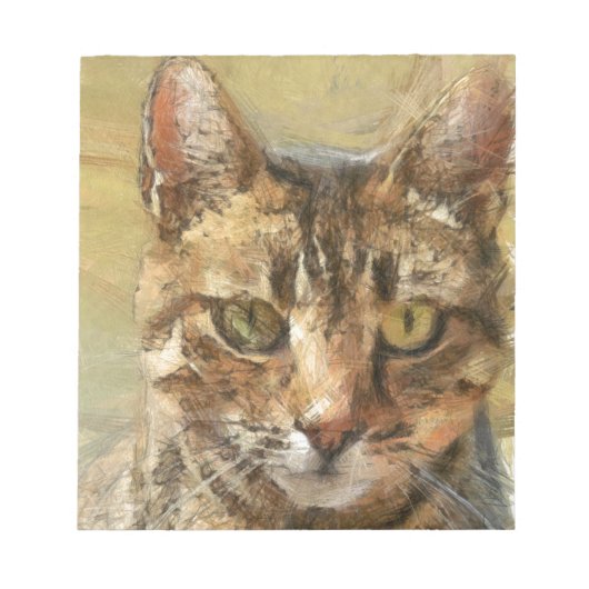 Bloc-note Croquis au crayon Tabby Cat (Devant)