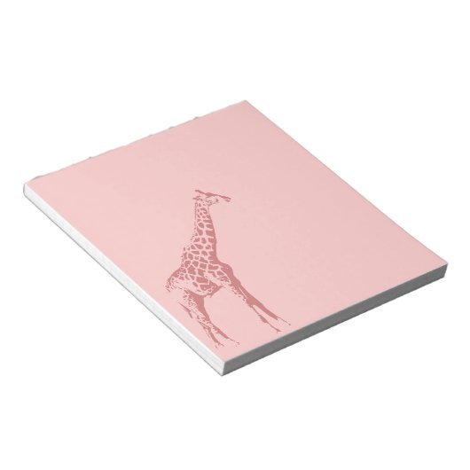 Bloc-note Croquis de girafe rose (Incliné)