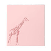 Bloc-note Croquis de girafe rose (Devant)