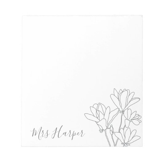 Bloc-note Croquis de magnolia (Devant)