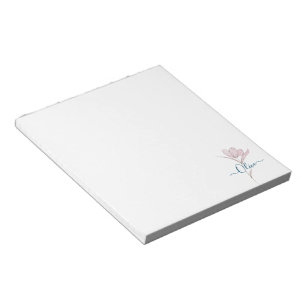 Bloc-note Croquis floral aquarelle personnalisée