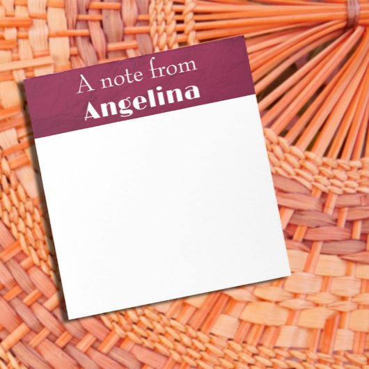 Bloc-note Crumpled dark-burgundy paper name