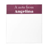 Bloc-note Crumpled dark-burgundy paper name (Devant)