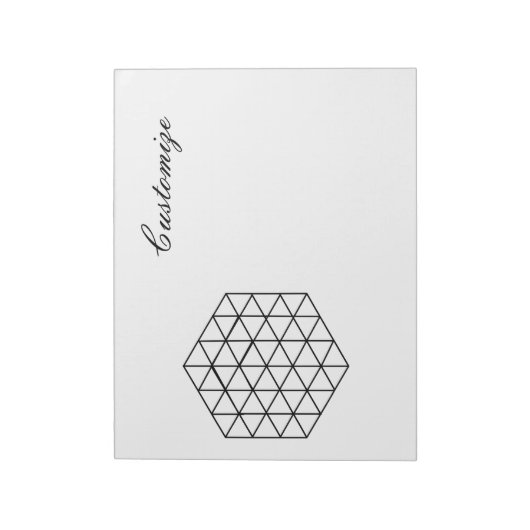 Bloc-note Cube 3D géométrique Thunder_Cove (Tourné)