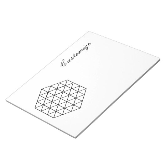 Bloc-note Cube 3D géométrique Thunder_Cove (Incliné)