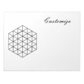 Bloc-note Cube 3D géométrique Thunder_Cove (Devant)