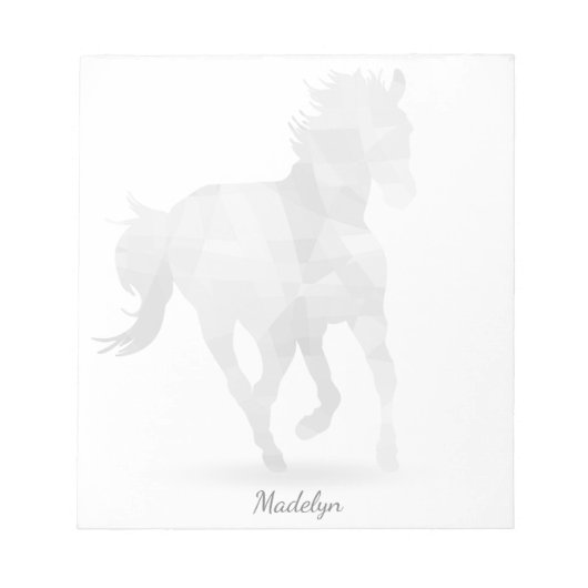 Bloc-note Cubisme de Cheval Gris (Devant)