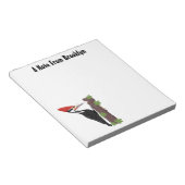 Bloc-note Cue drôle Pileated woodpecker dessin d'illustratio (Incliné)