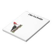 Bloc-note Cue drôle Pileated woodpecker dessin d'illustratio (Tourné)