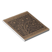 Bloc-note Cuir à outils Brown Art Nouveau Floral (Incliné)