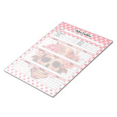 Bloc-note Cuire crâne de sucre Notes de condition Médicales (Incliné)