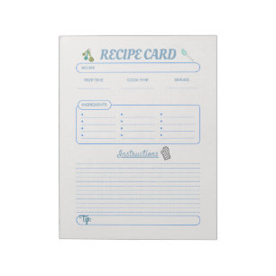 Bloc-note Cuisine Conserve Vos Recettes Culinaires Créations