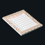 Bloc-note Cuisine indienne Restaurant India Promo<br><div class="desc">L'illustration présente un assortiment de délicieux aliments indiens, dont : samosas, aloo gobi, ail naan, poulet biryani, masala dosa, papades, pakora végétal, tandoori poulet, chana masala (chole), chapati, mango lassi, masala chai tea, malai kofta (boulettes indiennes), jalfrezi végétal, darogan, josh, kebab à l'agneau, paneer au saag, masala au poulet tikka...</div>