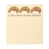 Bloc-note Cuisine Personnalisée De Croissant Baker Pâtisseri (Devant)