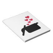 Bloc-note Cuisine pot coeur rouge (Incliné)