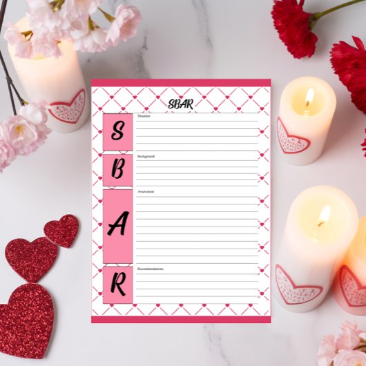 Bloc-note Cuisines d'enseignement _ Fiche de la SBAR des soi