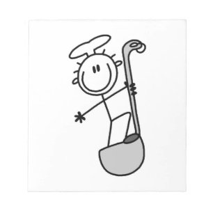 Bloc-note Cuisinier Bonhomme Allumette Avec Louche