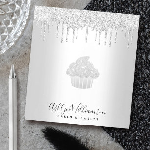 Bloc-note Cupcake Boulangerie Pâtisserie Chef Argent Parties