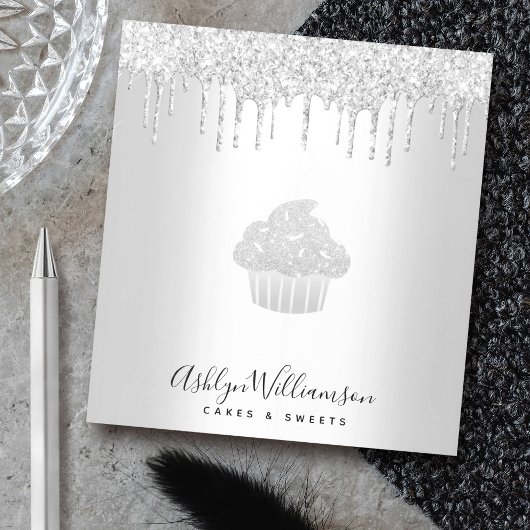 Bloc-note Cupcake Boulangerie Pâtisserie Chef Argent Parties