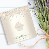 Bloc-note Cupcake Chef Bakery Champagne Gold Glitter Drips