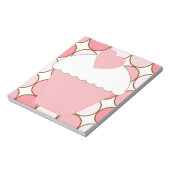 Bloc-note Cupcake rose avec points (Tourné)