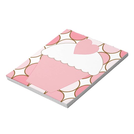 Bloc-note Cupcake rose avec points (Tourné)
