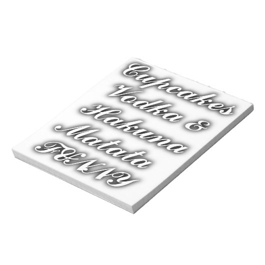 Bloc-note Cupcakes Vodka Hakuna Matata FUNNY (Tourné)