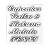 Bloc-note Cupcakes Vodka Hakuna Matata FUNNY (Devant)