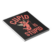 Bloc-note Cupid est stupide drôle Saint-Valentin (Incliné)
