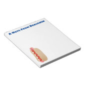 Bloc-note Curieux hot dog Weiner dessin animé (Incliné)