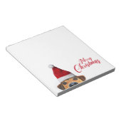 Bloc-note Curieux mignon chien drôle avec chapeau de Père No (Incliné)