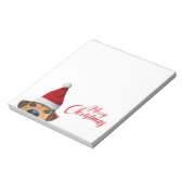 Bloc-note Curieux mignon chien drôle avec chapeau de Père No (Tourné)