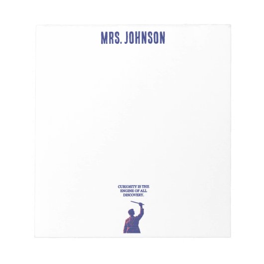 Bloc-note Curiosity Engine of All Discovery Science Quote (Devant)