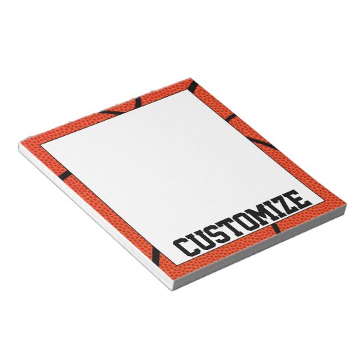 Bloc-note Custom Basketball Team Name Notepad for Coaches (Incliné)