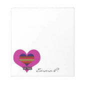 Bloc-note Custom Be Mine Valentine Rainbow Heart (Devant)