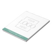 Bloc-note Custom Business Logo Faded Backdrop Modern Simple (Tourné)