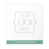 Bloc-note Custom Business Logo Faded Backdrop Modern Simple (Devant)