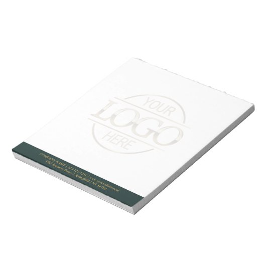 Bloc-note Custom Business Logo Faded Backdrop Modern Simple (Tourné)