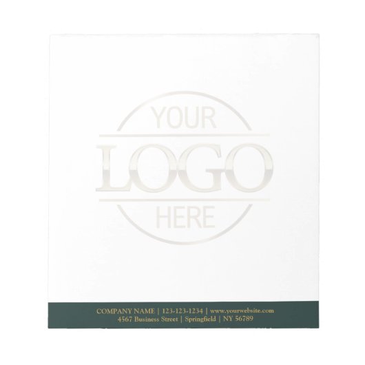 Bloc-note Custom Business Logo Faded Backdrop Modern Simple (Devant)