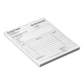 Bloc-note Custom Carbonless Sales Invoice Form, Company Name (Incliné)