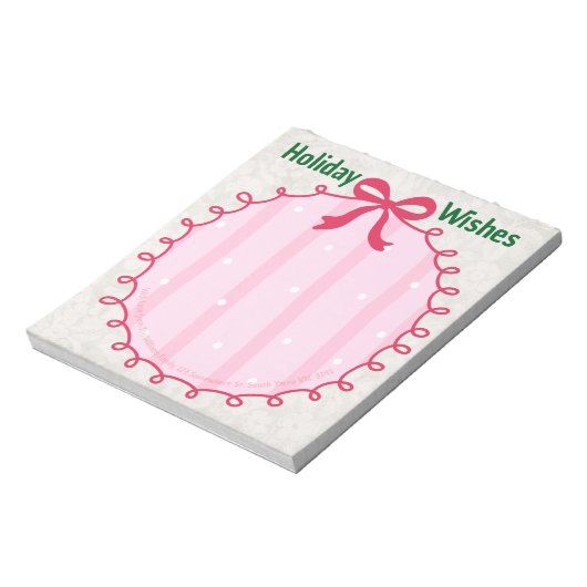 Bloc-note Custom Christmas Doodle Holiday Message (Tourné)