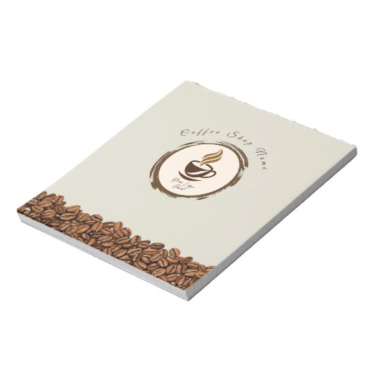 Bloc-note Custom Coffee Shop Notepad – Personalized Logo  (Tourné)