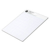 Bloc-note Custom Company Name & Logo, Minimalist Graph Paper (Incliné)