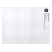 Bloc-note Custom Company Name & Logo, Minimalist Graph Paper (Devant)