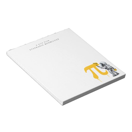 Bloc-note Custom Cool Astronaut Painting Pi Symbol Pi Day  (Incliné)