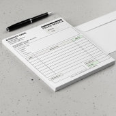 Bloc-note Custom Customer Sales Invoice Forms | Company Name