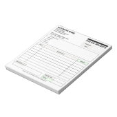 Bloc-note Custom Customer Sales Invoice Forms | Company Name (Tourné)
