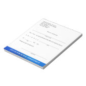 Bloc-note Custom Dental Appointment Excuse Blue (Tourné)