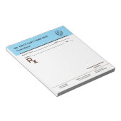 Bloc-note Custom Doctor Prescription Notepad Editable RX Pad (Incliné)